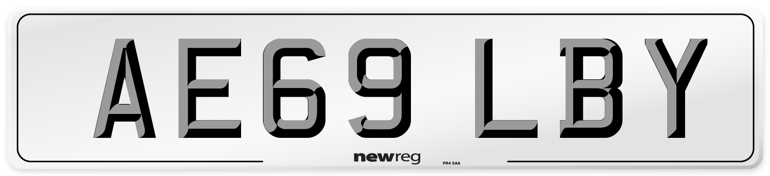 AE69 LBY Number Plate from New Reg